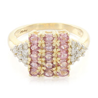 Anillo en oro con Zafiro Padparascha no calentado