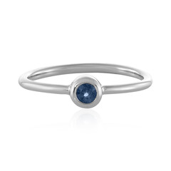 Anillo en plata con Zafiro azul