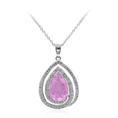 Collar en plata con Cuarzo lila