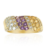 Anillo en plata con Topacio azul cielo