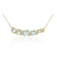 Collar en plata con Topacio azul cielo