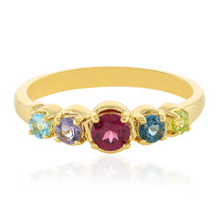 Anillo en plata con Rodolita frambuesa