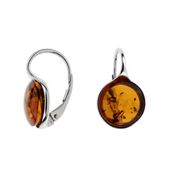 Pendientes en plata con Ámbar báltico