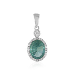 Colgante en plata con Fluorita verde