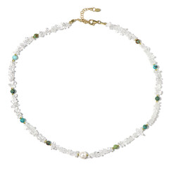 Collar en plata con Cuarzo blanco (Riya)