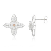 Pendientes en plata con Andalucita