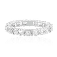 Anillo en plata con Topacio blanco