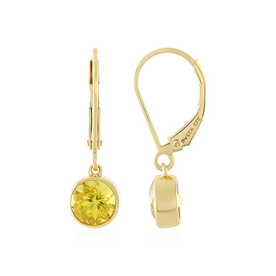 Pendientes en plata con Apatita dorada