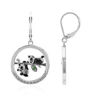 Pendientes en plata con Tsavorita