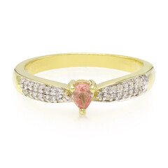 Anillo en plata con Zafiro Padparadscha