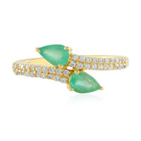 Anillo en plata con Esmeralda de Rusia