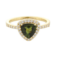Anillo en oro con Turmalina neón de Nigeria (AMAYANI)