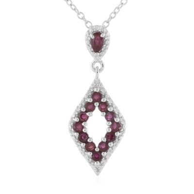 Collar en plata con Rubí