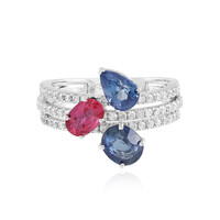 Anillo en oro con Zafiro de Ceilán