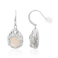 Pendientes en plata con Cuarzo rosa