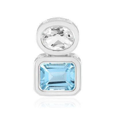 Colgante en plata con Topacio azul cielo (MONOSONO COLLECTION)