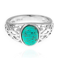 Anillo en plata con Turquesa de la mina 8