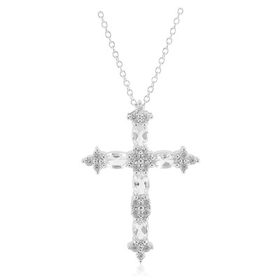 Collar en plata con Topacio blanco