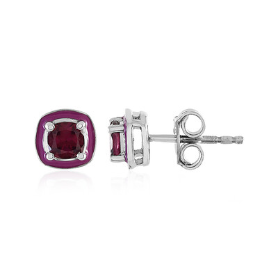 Pendientes en plata con Rodolita
