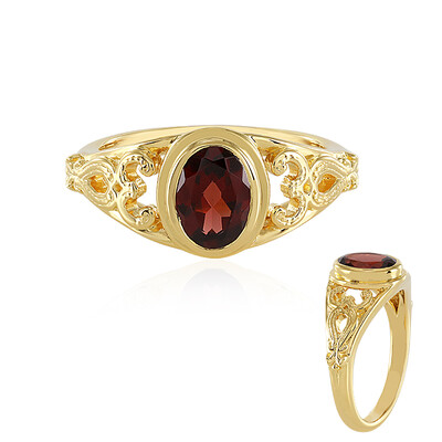 Anillo en plata con Granate de Mozambique