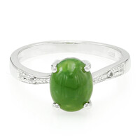 Anillo en plata con Crisoprasa imperial