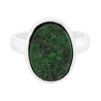Anillo en plata con Uvarovita