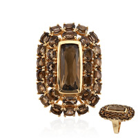 Anillo en plata con Cuarzo ahumado