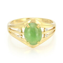 Anillo en plata con Crisoprasa imperial