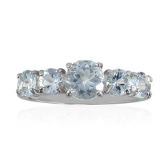 Anillo en plata con Aguamarina