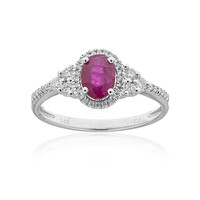 Anillo en oro con Rubí de Mozambique AAA (CIRARI)