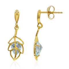 Pendientes en plata con Topacio azul cielo