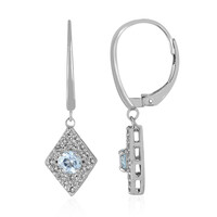 Pendientes en plata con Topacio azul cielo
