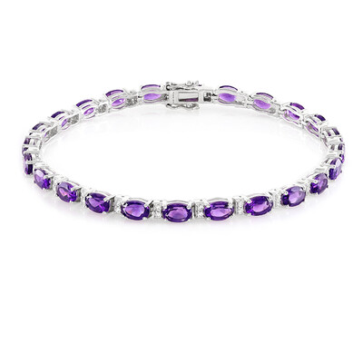 Brazalete en plata con Amatista de Marruecos