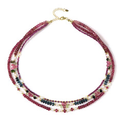 Collar en plata con Topacio azul de Londres (Riya)