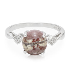 Anillo en plata con Jaspe Sonoran dendritas