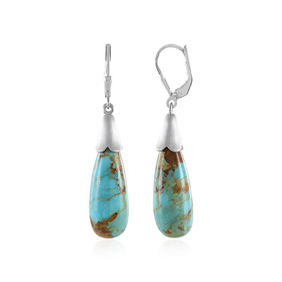 Pendientes en plata con Turquesa de Kingman (MONOSONO COLLECTION)