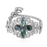 Brazalete en plata con Concha de Abalone (Art of Nature)