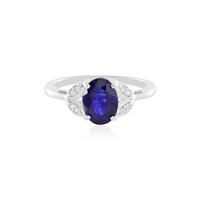 Anillo en plata con Zafiro azul de Madagascar