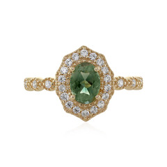 Anillo en oro con Piedra del sol de Oregón
