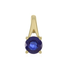 Colgante en oro con Zafiro azul de Madagascar