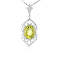 Collar en plata con Quarzo limón