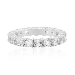 Anillo en plata con Topacio blanco