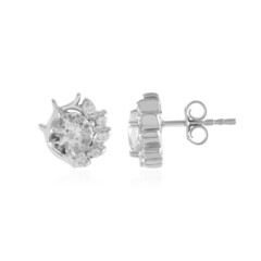 Pendientes en plata con Topacio blanco
