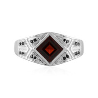 Anillo de hombre en plata con Granate de la India