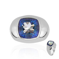 Anillo en plata con Cuarzo Místico azul