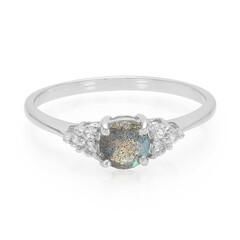 Anillo en plata con Espectrolita