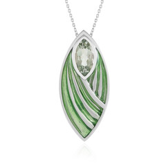 Collar en plata con Amatista verde (Adela Silber)
