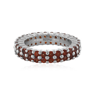 Anillo en plata con Granate de Mozambique