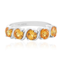 Anillo en plata con Granate mandarina
