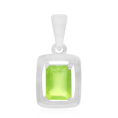 Colgante en plata con Ópalo verde de Brasil